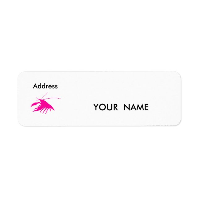 kräftor, etikett returadress etikett (Framsidan)