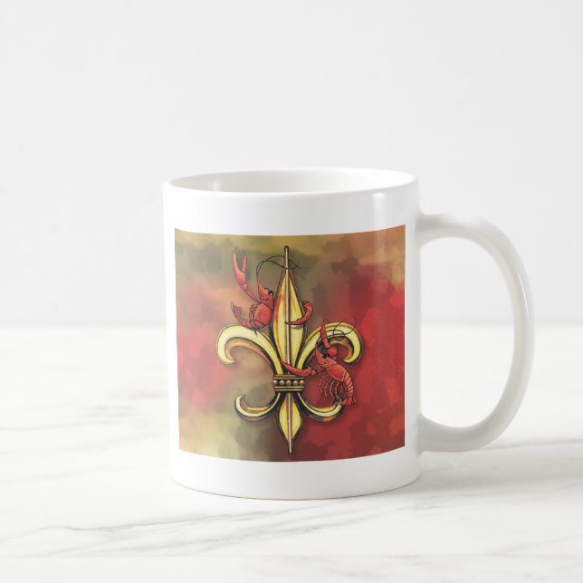 Kräftor Fleur De Lis Kaffemugg (Höger)