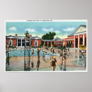 Kräftor i Saratoga Spa Swimming Bassäng Poster
