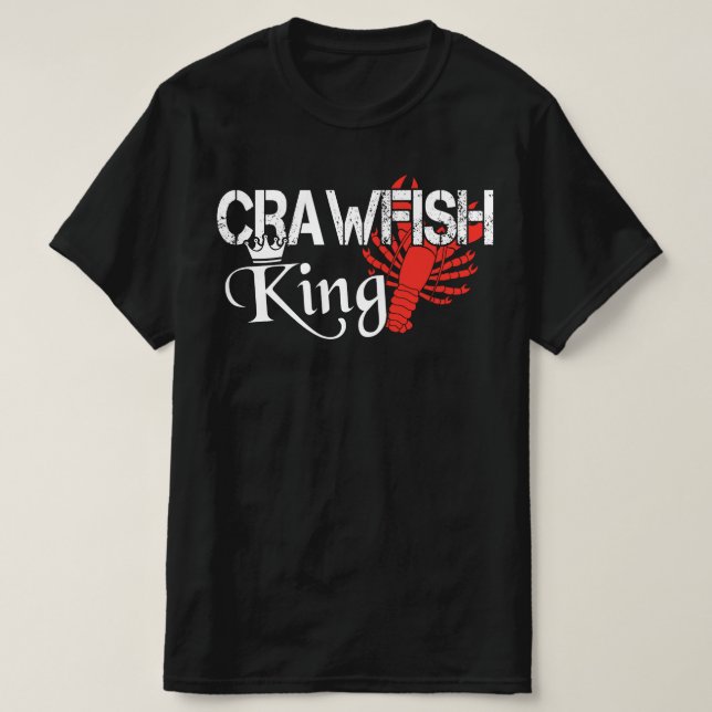 Kräftor Kung Crayfish Boil Party-festival T Shirt (Design framsida)