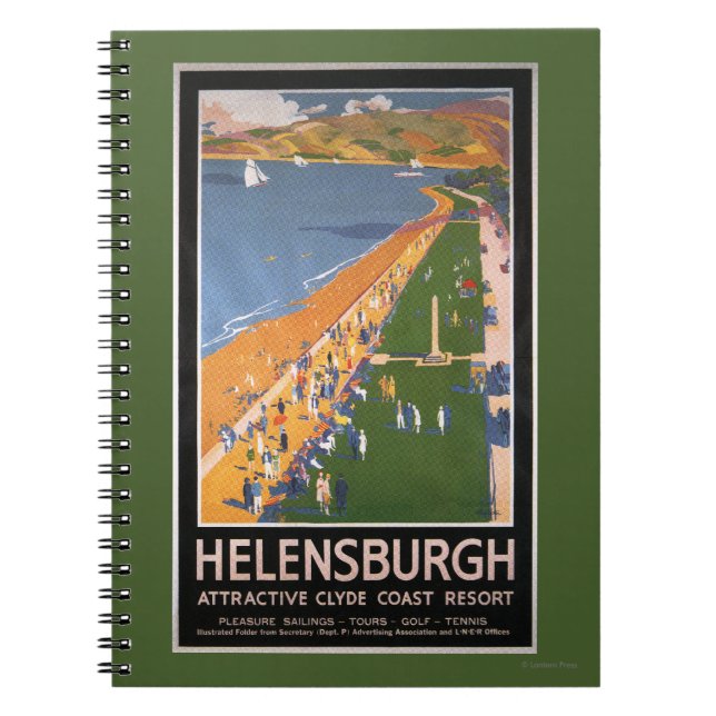 Kräftor längs Clyde Kusten Beach Railways Poster Anteckningsbok (Framsidan)