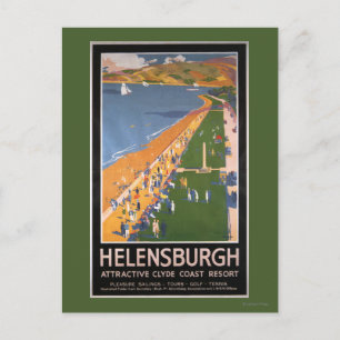 Kräftor längs Clyde Kusten Beach Railways Poster Vykort
