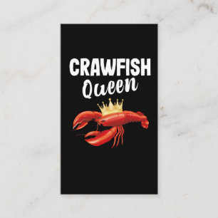 Kräftor Queen Sea Food Restaurang Älskare Visitkort