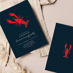 Kräftor Seafood Houseuppvärmning Party Meddelande