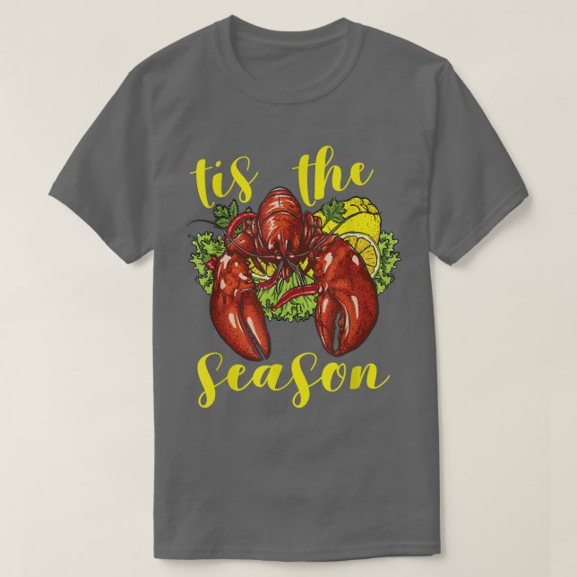 Kräftor Season Boil Crayfish Cooking Lobster T Shirt (Design framsida)