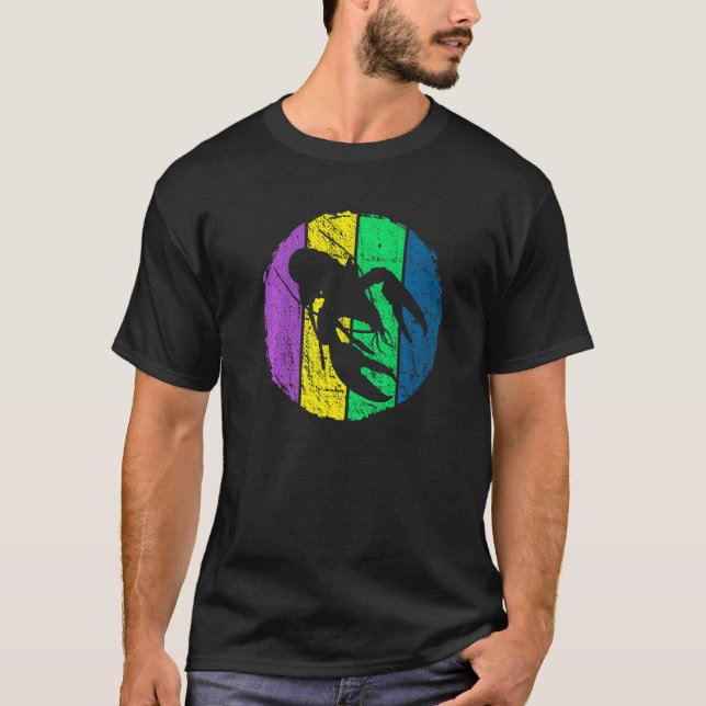 Kräftor Silhouette Mardi Gras Firande T Shirt (Framsida)