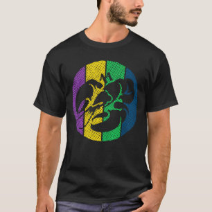 Kräftor Silhouette Mardi Gras Firande  T Shirt