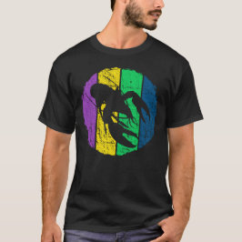Kräftor Silhouette Mardi Gras Firande T Shirt