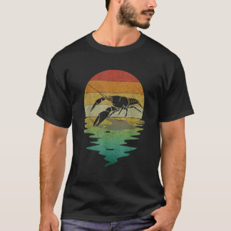 Kräftor Solnedgång Retro Vintage 70-talet Crawfish T Shirt