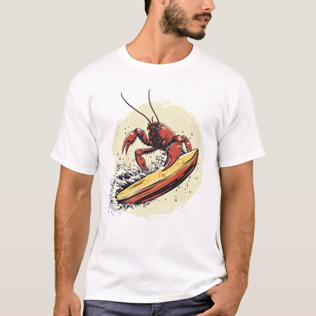 Kräftor surfboard t shirt (Framsida)