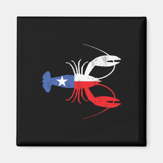 Kräftor Texas Crawpappa Southern Food Mardi Gras Magnet (Framsidan)