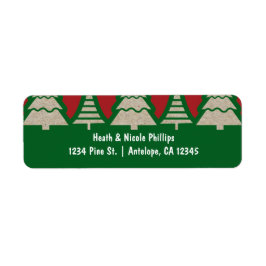 Kraftpapper Julgran Semester adressetiketter Returadress Etikett