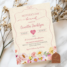 Kraftpapper Mors dag Brunch Inbjudningar