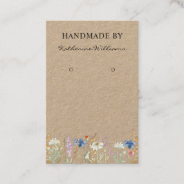 Kraftpapper örhänge display | Wildflower Floral Visitkort