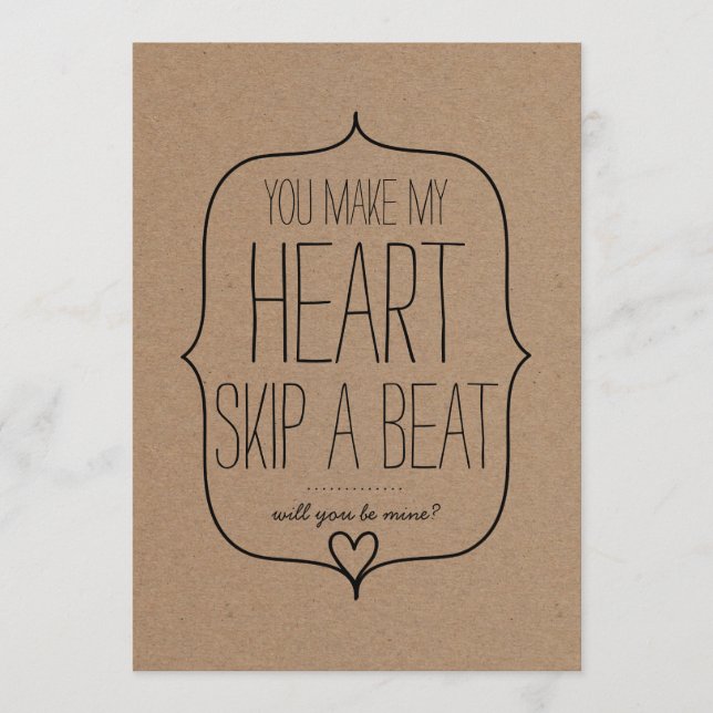 Kraftpapper Sött Hjärta Romantiska Alla Hjärtans D Julkort (Framsida)