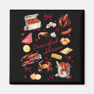 Kräftsesäsong kräftfest hummer cajun män magnet