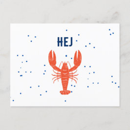 Kräftskiva Hej Hej Swedish Hälsning Postcard Vykort