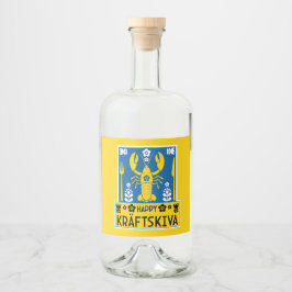 Kräftskiva - Svenska Crayfish Party Spritflaskor Etikett