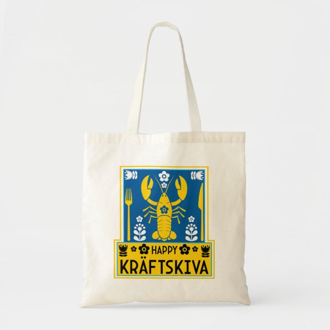 Kräftskiva - Svenska Crayfish Party Tygkasse (Framsidan)