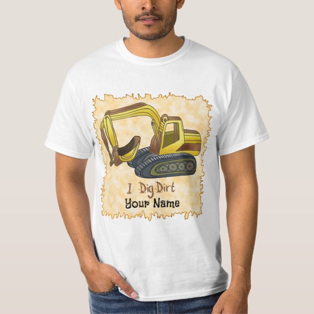 Kraftskovel Gräv Smuts t-shirt (Framsida)