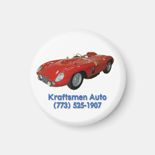 Kraftsmen Auto Blue Font/Red Car Magnet