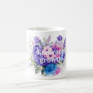 Kräfttillväxt romantisk blomma kaffemugg