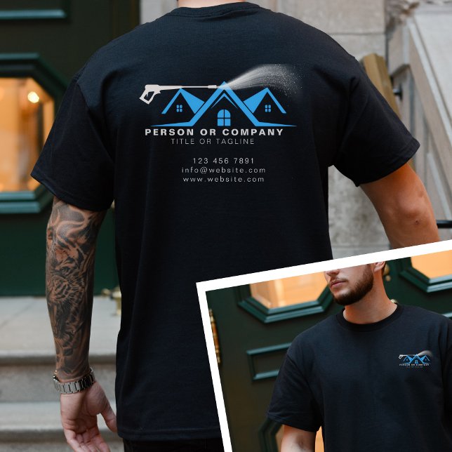 Krafttvätt Husstädning Trycktvätt T Shirt (Skapare uppladdad)