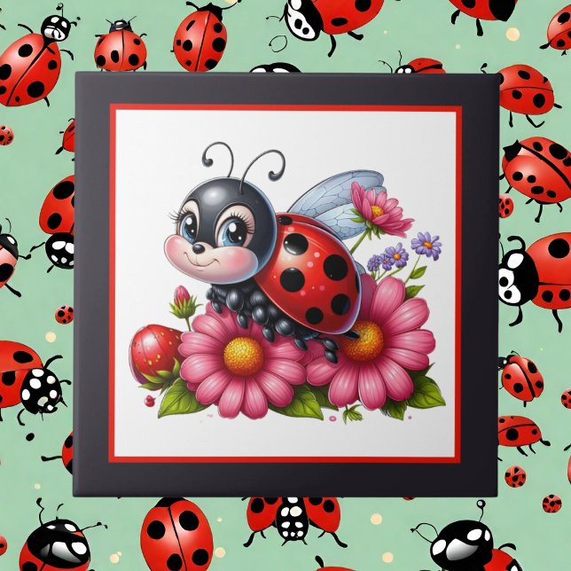 Kraftverk av älskare från Cute ladybug Kakelplatta (Skapare uppladdad)