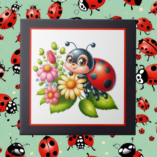 Kraftverk av älskare från Cute ladybug Kakelplatta (Skapare uppladdad)