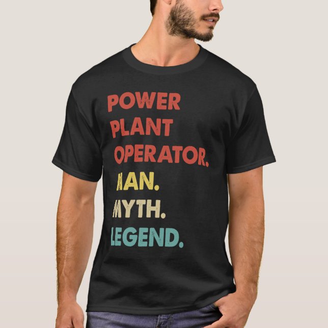 Kraftverksoperatör man Myth Legend 1 T Shirt (Framsida)