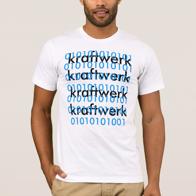 kraftwerk 010101010101010101010101010101010101… t shirt (Framsida)