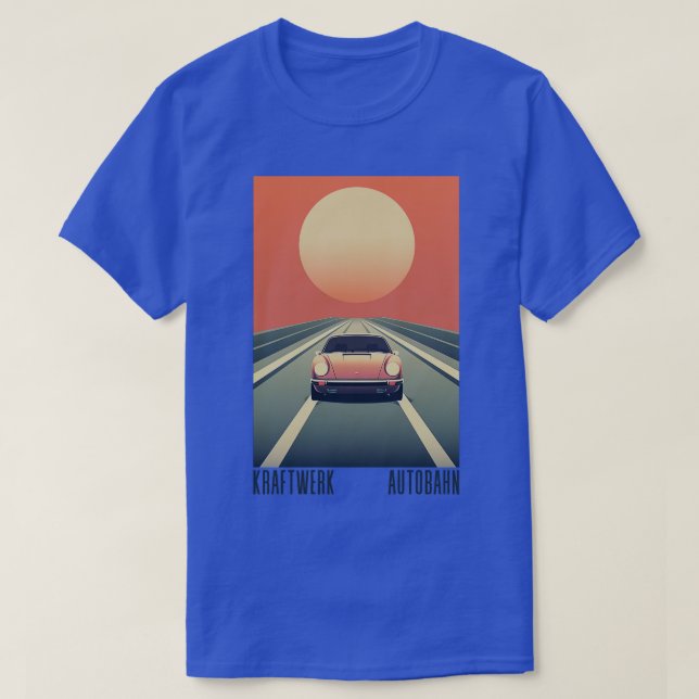 Kraftwerk Autobahn Retro Aesthetic Original Design T Shirt (Design framsida)