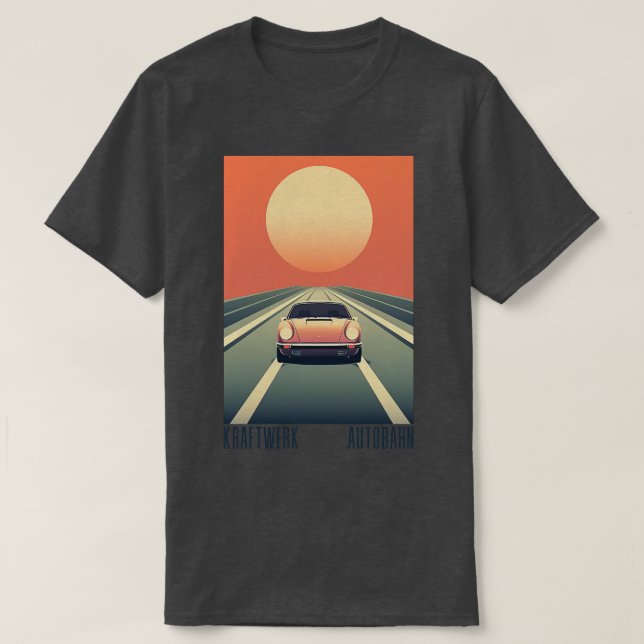 Kraftwerk Autobahn Retro Aesthetic Original Design T Shirt (Design framsida)