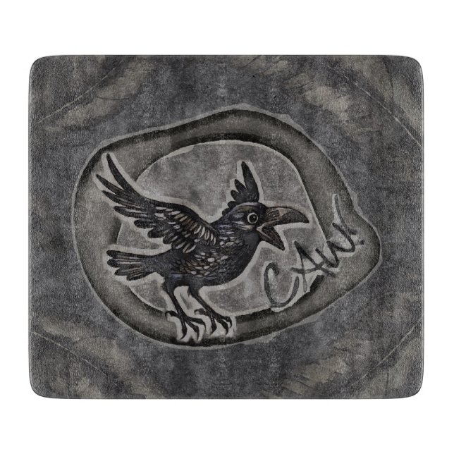 Krähe Crow Rabe ruft CAW! (Framsidan)