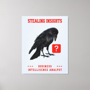Krähen Business Intelligence-analytiker Canvastryck
