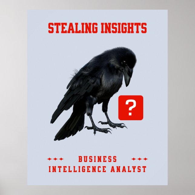 Krähen Business Intelligence-analytiker Poster (Framsidan)