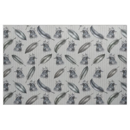 Krähen Crows Rabe Muster mit Federn Tyg