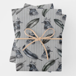 Krähen Raben Crows Federn Feathers Verpackung