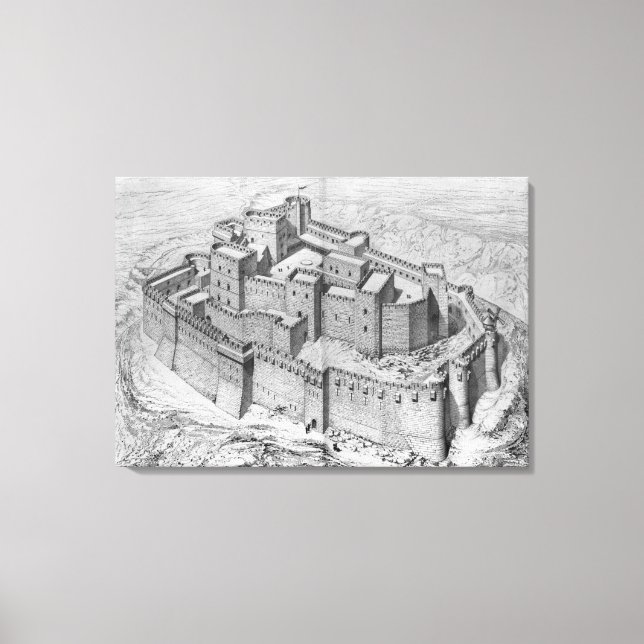 Krak des Chevaliers, återuppbyggnad Canvastryck (Framsida)