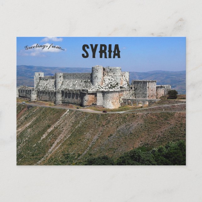 Krak des Chevaliers Syrien Vykort (Framsida)