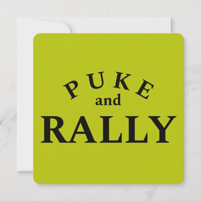 Kräk och Rally Rollig Typografi Kort (Framsida)