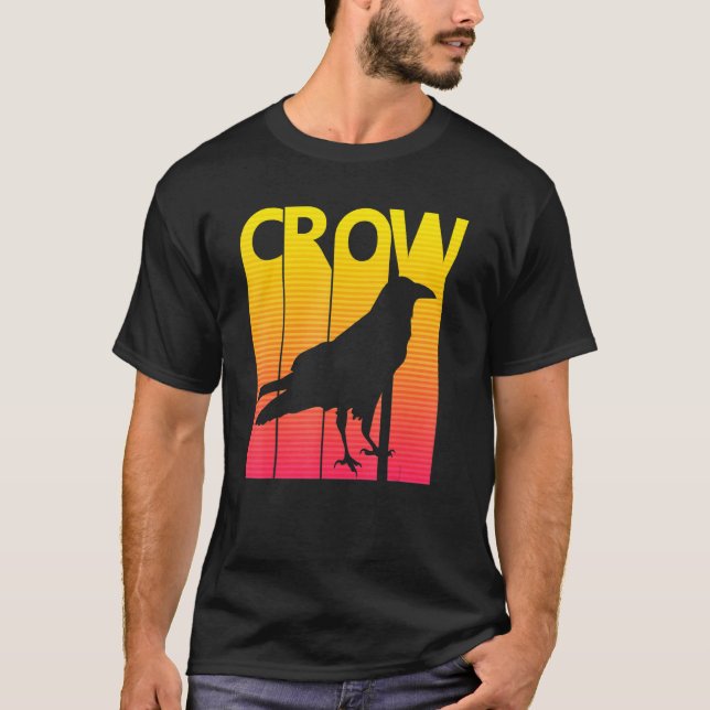 Kråka Bird Retro Costume T Shirt (Framsida)