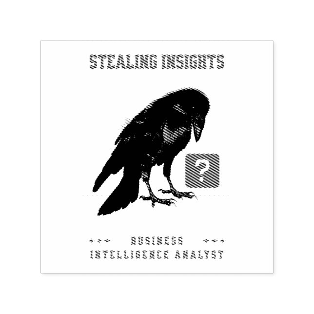 Kråka Business Intelligence-analytiker Självfärgande Stämpel (Design)