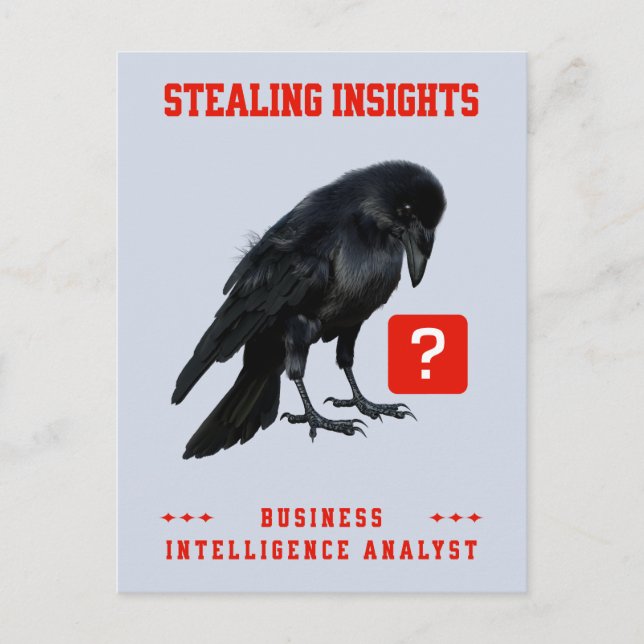 Kråka Business Intelligence-analytiker Vykort (Framsida)