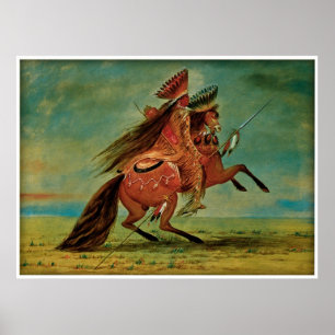 Kråka chef av George Catlin 1850 Poster