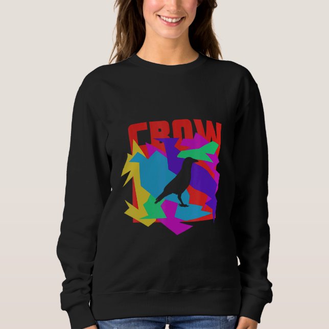 Kråka Djur Mosaik Pussel T Shirt (Framsida)