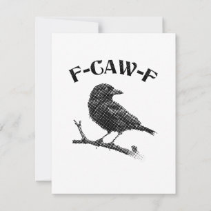 Kråka F-CAW-F Halloween Anteckningskort