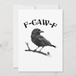 Kråka F-CAW-F Halloween Inbjudningar