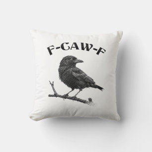 Kråka F-CAW-F Halloween Kudde