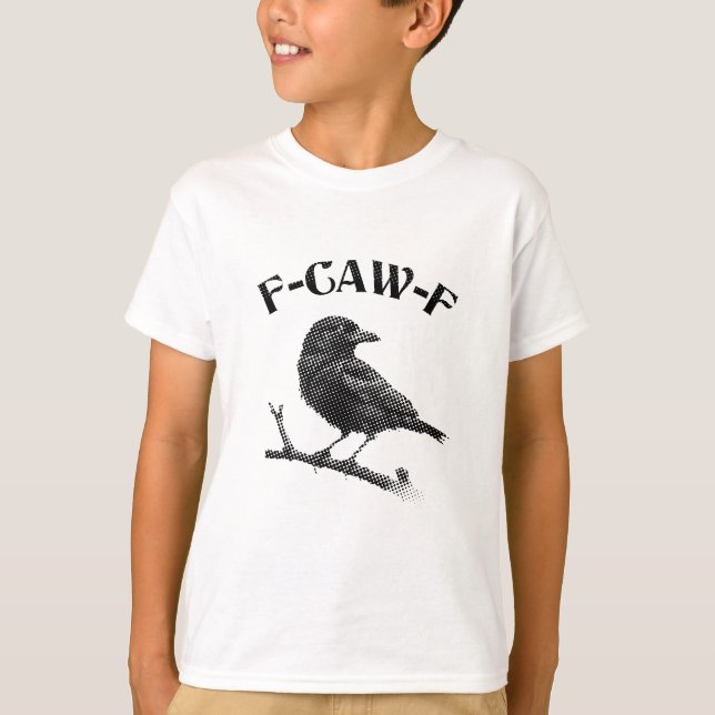 Kråka F-CAW-F Halloween Minimalist T Shirt (Framsida)